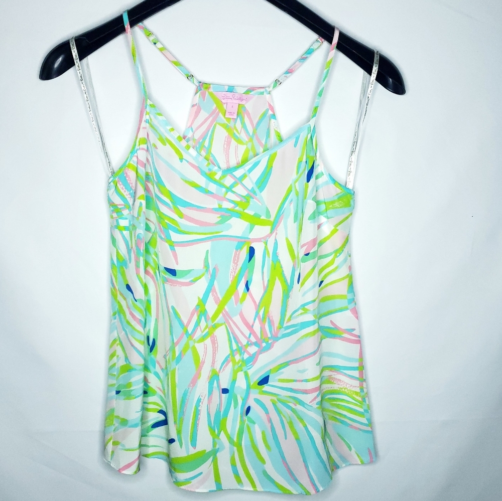 Lilly Pulitzer Small Dusk Silk Top Skye Salute